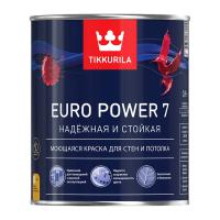 Краска в/д интерьерная EURO POWER 7 A моющаяся (0,9 л)