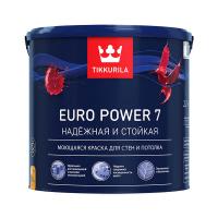 Краска в/д интерьерная EURO POWER 7 A моющаяся (2,7 л)